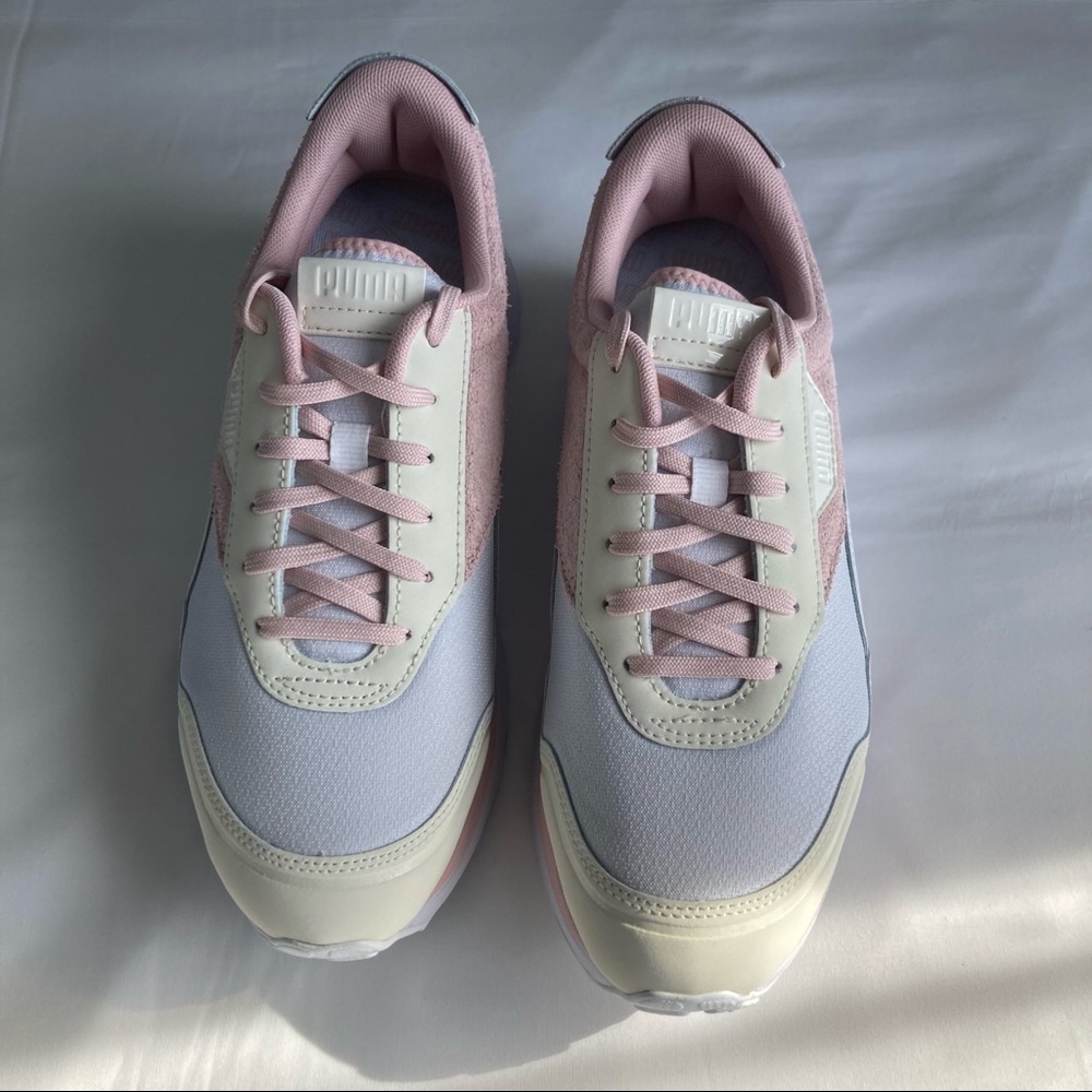 Puma Cruise Rider Soft Wns Pink White Women Suede Casual Lifestyle  SIZE 8.5